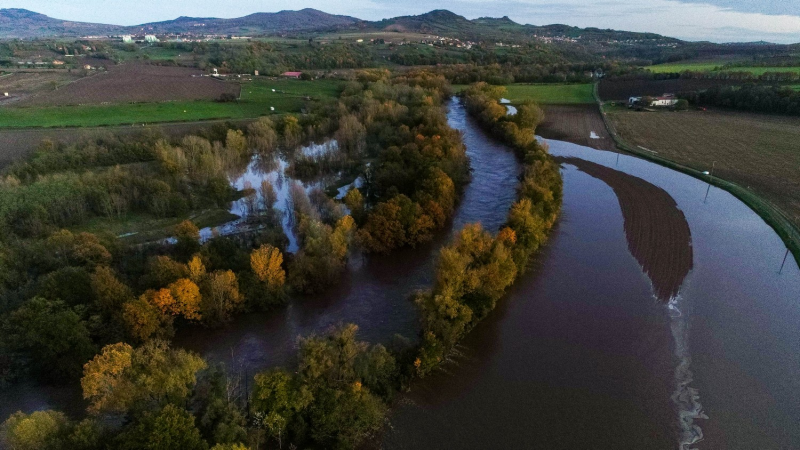 Clermont-Ferrand : Crue de l'Allier du 24 novembre 2019